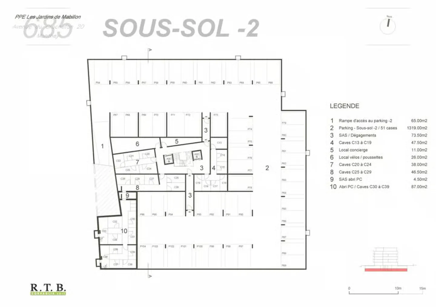 Vente place de parc garage souterrain PPE Les Jardins de Mabillon Monthey - Foto 7 di 9