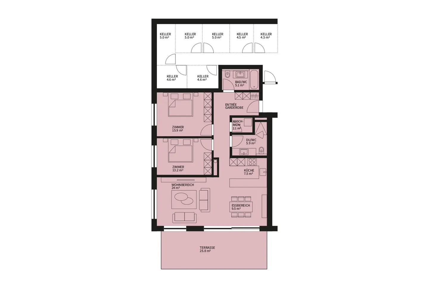 Appartamento 3 1/2 locali Prasas-cher, Scuol - Foto 12 di 12