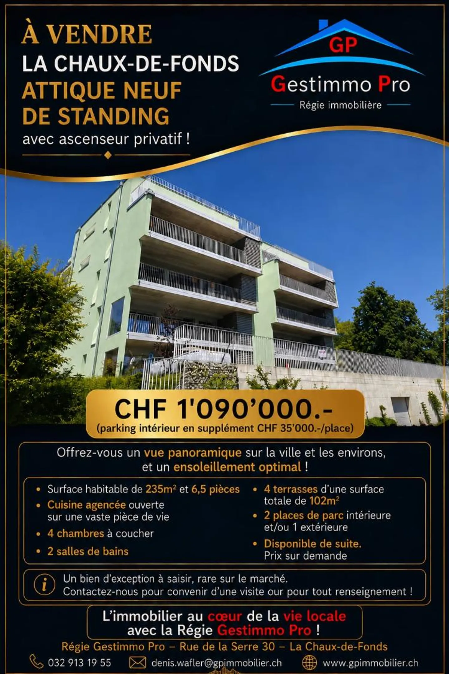 Attique de Luxe avec Vue Panoramique - Photo 1 sur 8