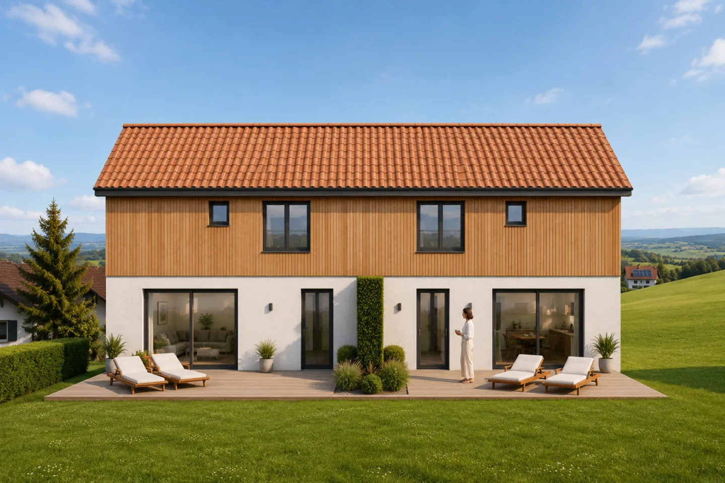 DOPPELHAUSHÄLFTEN IN VILLARLOD - Los 1 - CHF 945'000.- - Foto 1 von 15