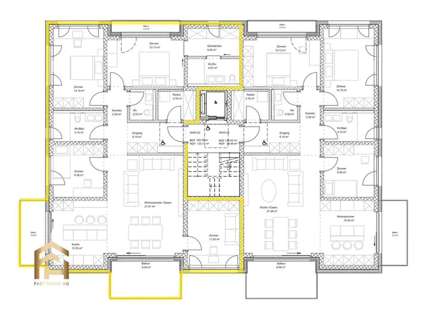 Projet de construction neuve exclusif : Appartement de 5,5 pièces de haute qualité - Photo 13 sur 13