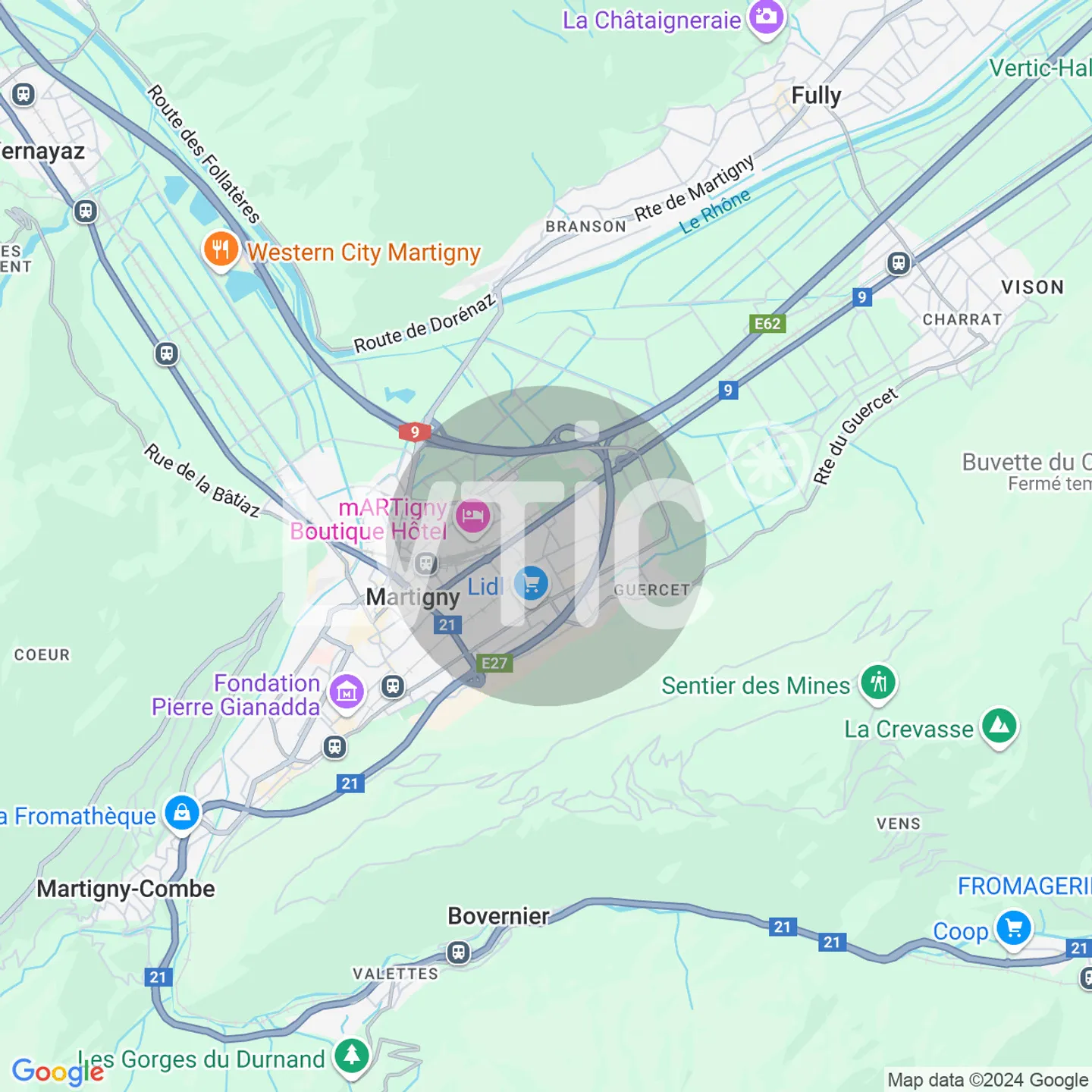 Terreno industriale di 12.000 m2 divisibili in affitto in DDP a Martigny - Foto 3 di 4