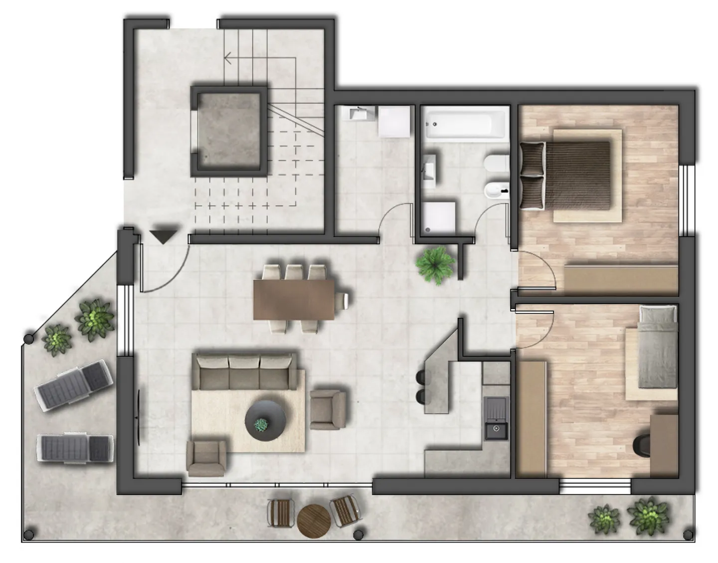 APPARTEMENT 3.5 PIÈCES AVEC TERRASSE - Photo 10 sur 10