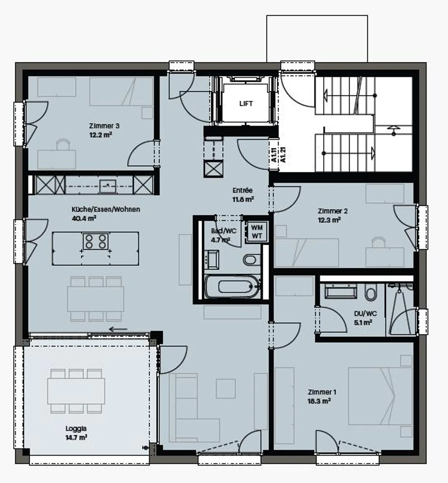 COPIA - Appartamento moderno di 4,5 stanze in standard di proprietà - Foto 12 di 12