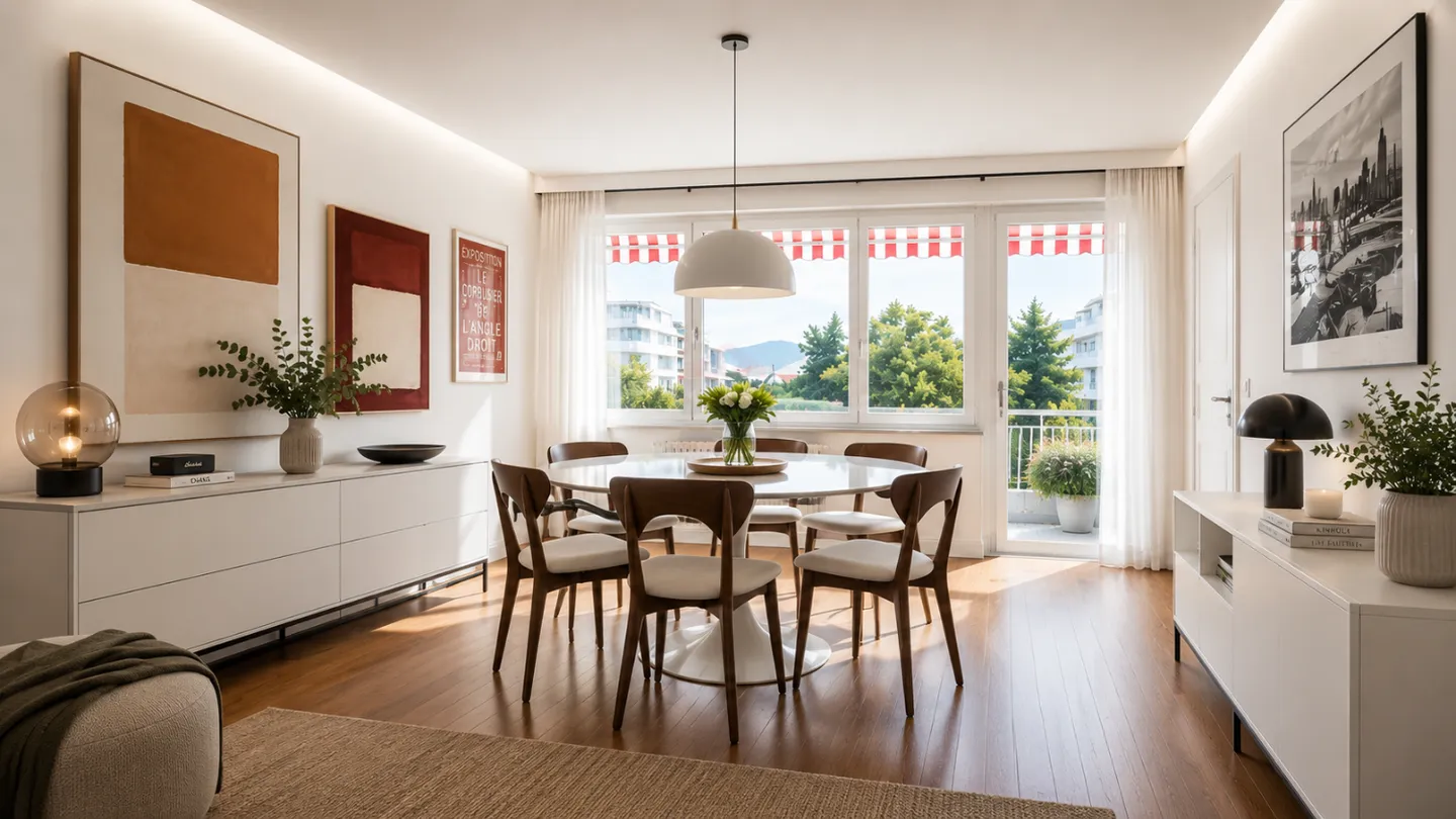 Champel | Elegante 4-Zimmer-Wohnung in hoher Etage mit freiem Blick und Mieteinnahmen - Foto 5 von 9