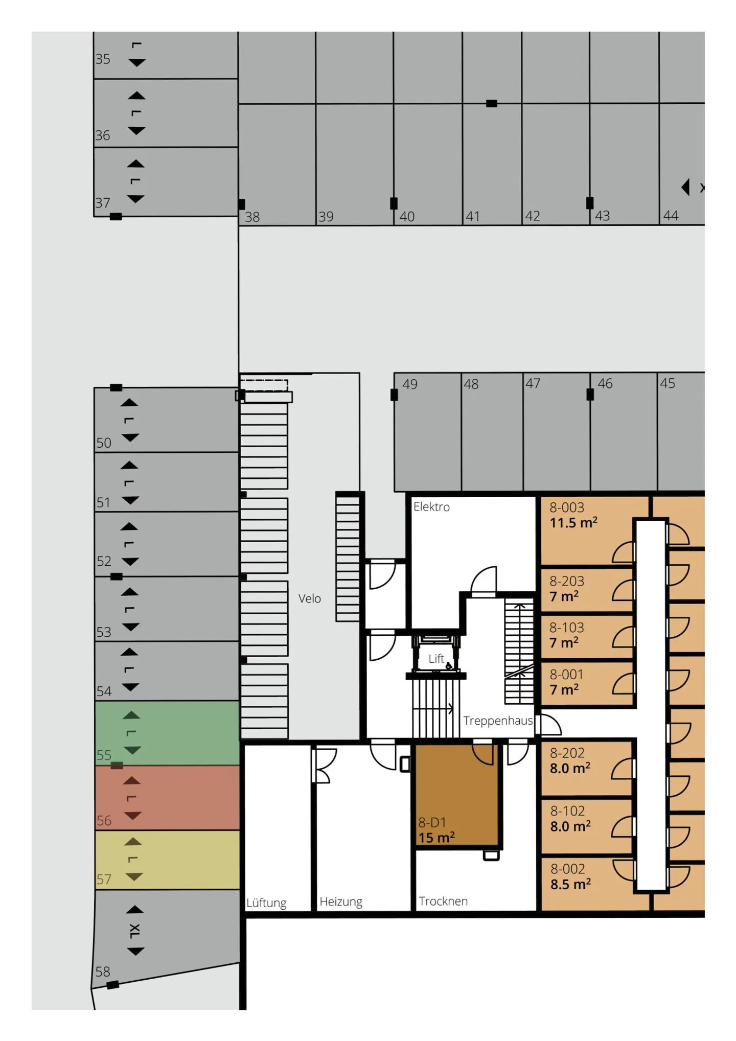 Posti auto in garage sotterranea con preparazione per Wallbox - Foto 3 di 4