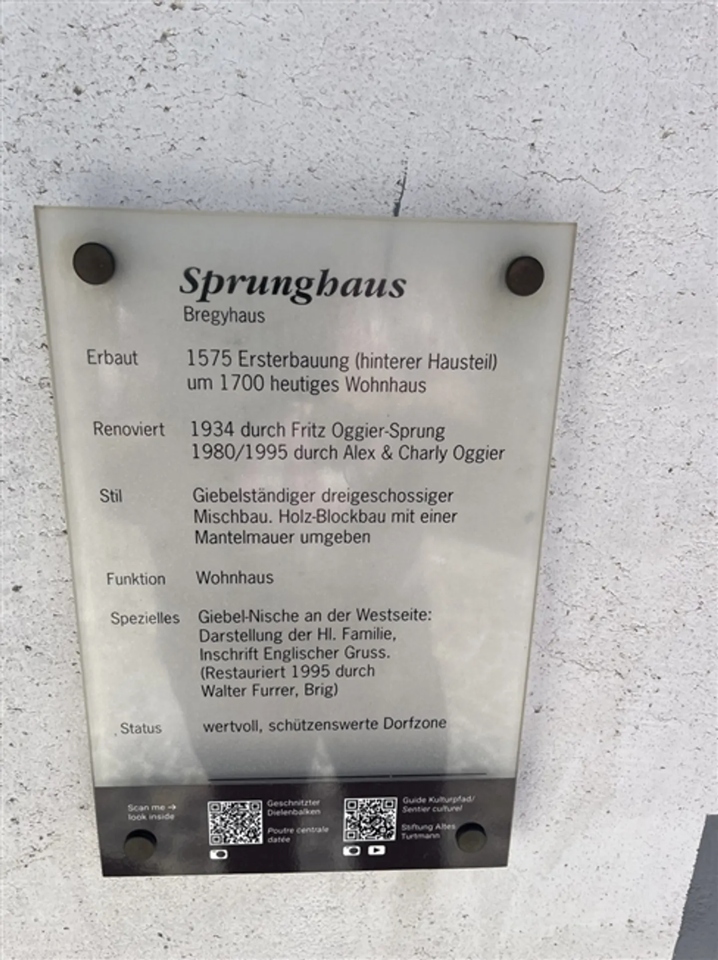 Maison historique de 1575 à Turtmann (Maison SPRUNG ou Maison Bregy) - Photo 3 sur 16