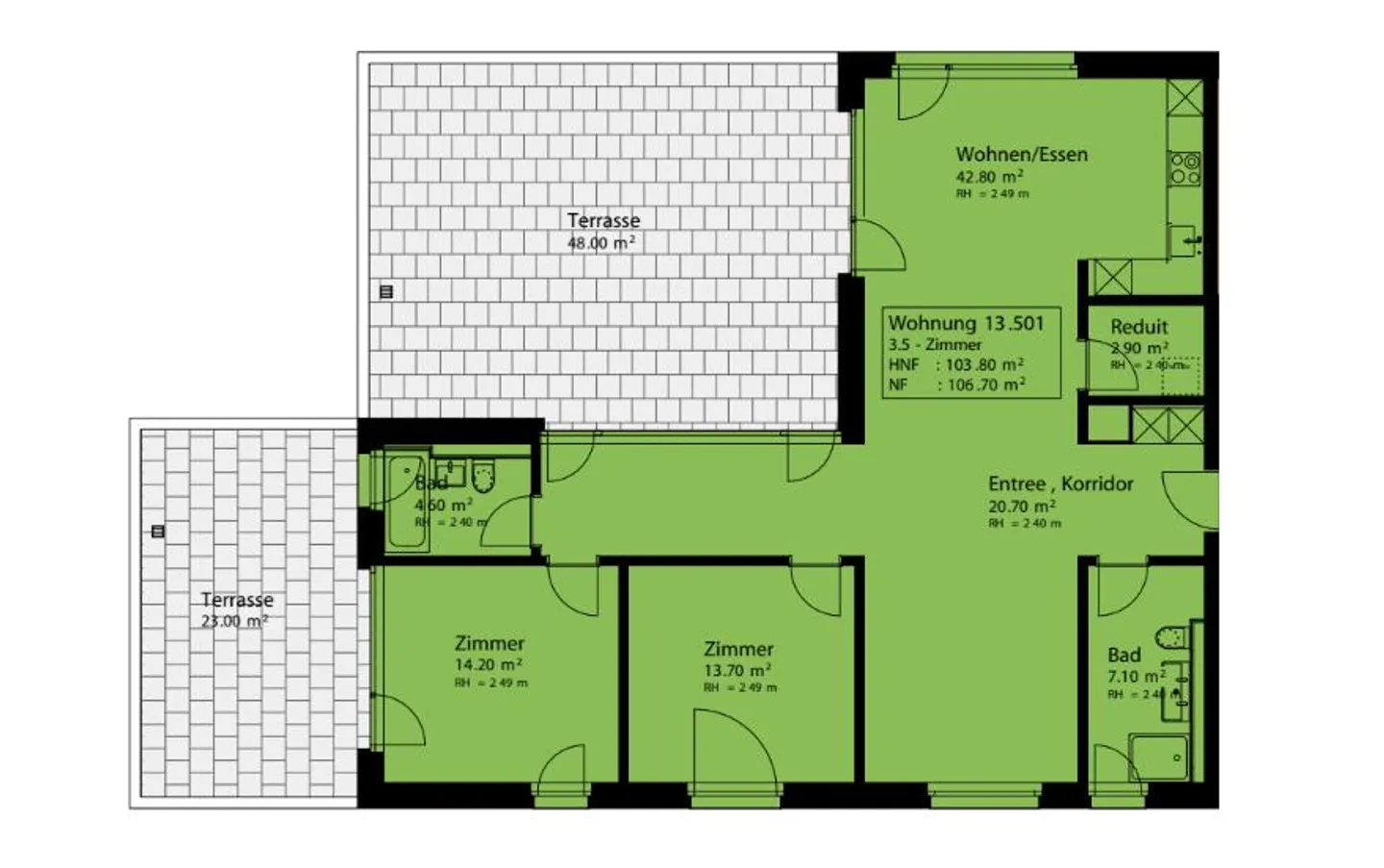 Wünscherschöne 3.5 Attikazimmerwohnung in Winterthur-Seen - Foto 12 von 12