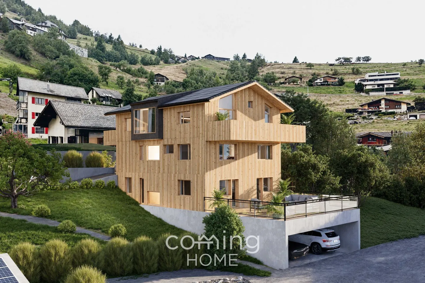 Your new build house in Bürchen - wooden construction, fireplace and plenty of space for your own ideas - Photo 1 of 14