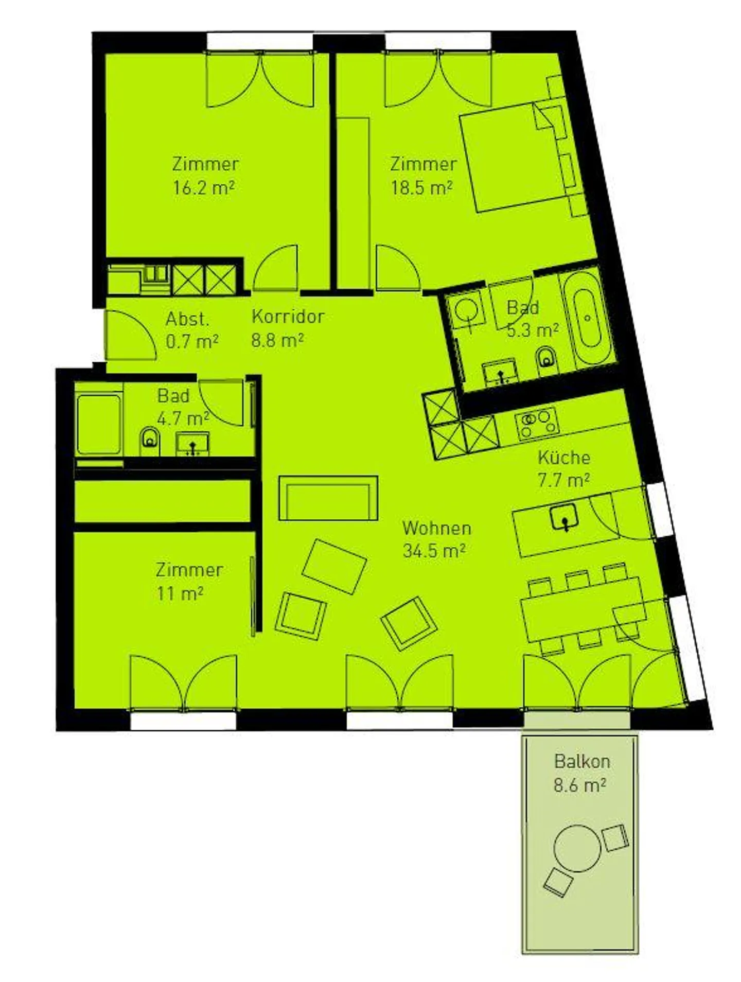 Stunning Wohnung mit Balkon - Foto 9 von 9