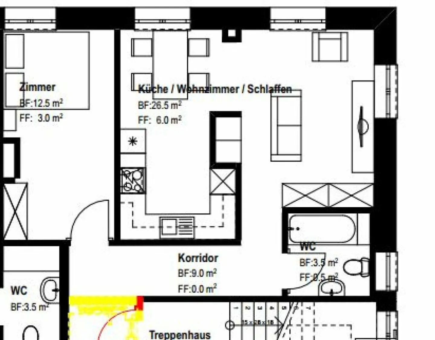 Central 2.5-room apartment by the lake - Photo 7 of 7