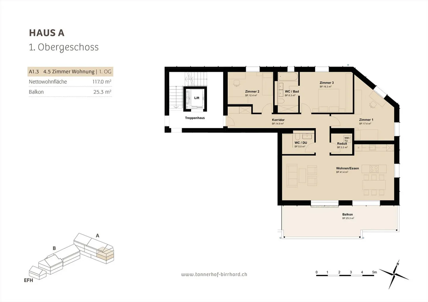 Moderne 4.5 Zimmer Wohnung - Foto 11 von 12