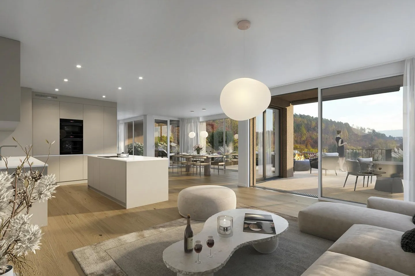 Geräumige moderne Wohnung mit Balkon - Foto 5 von 5