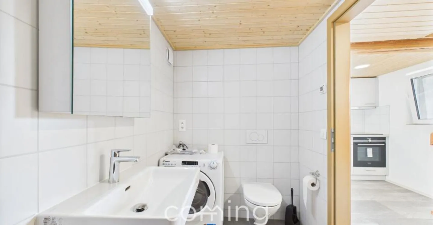 Calme, ensoleillé et avec vue sur la montagne - appartement 1.5 pièces presque neuf à Hohtenn - Photo 8 sur 9