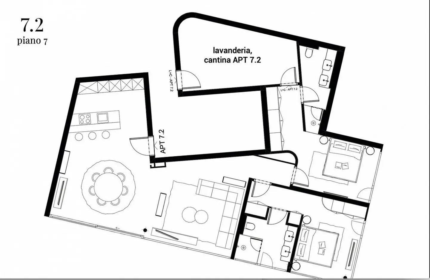 Penthouse zu verkaufen in Lugano 4,5 Zimmer mit Terrasse, Garten und Aussicht - Foto 13 von 16