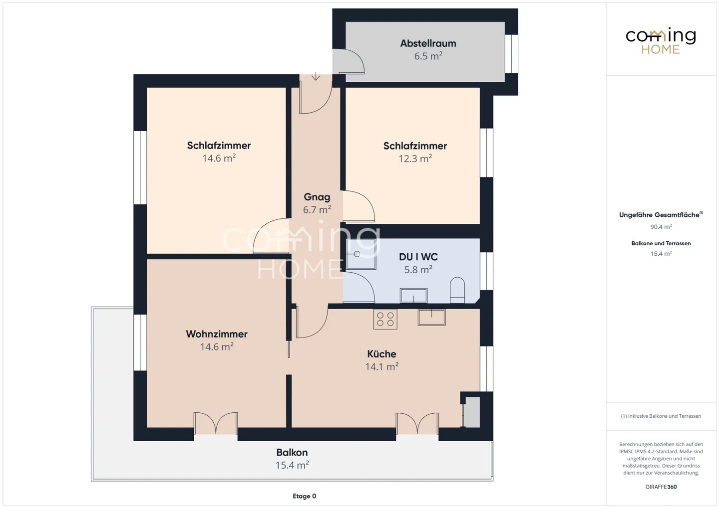 Appartamento di 3,5 stanze a Embd con due stanze in soffitta - Foto 14 di 14