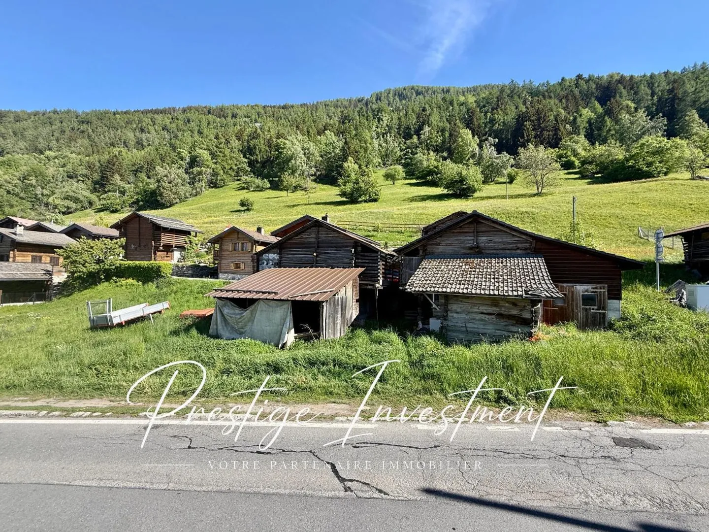 Terreno edificabile con fienile e stalla per cavalli da ristrutturare Nendaz - Foto 3 di 10