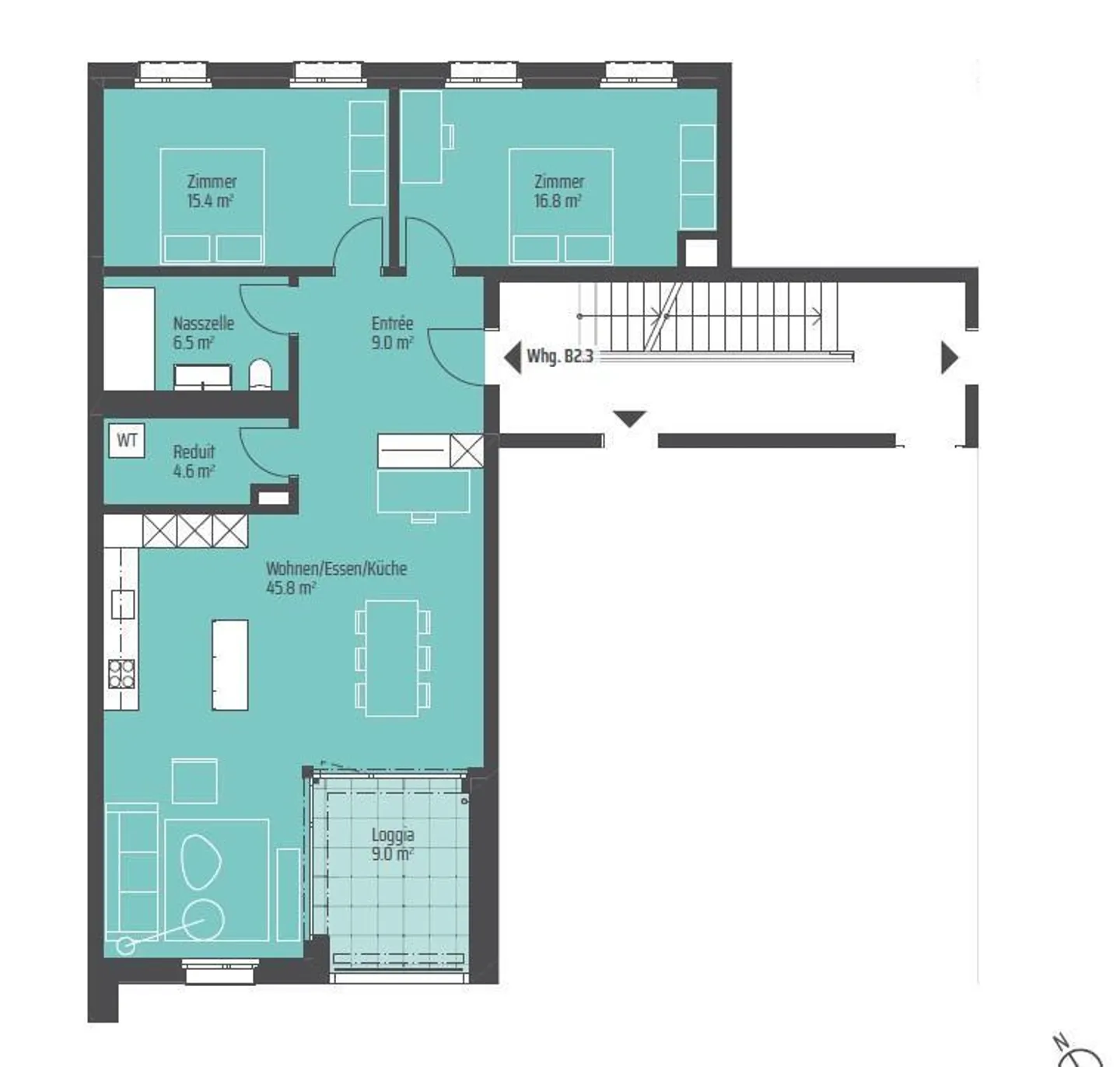 3.5 Room Apartment with a View of the Green - Photo 11 of 11