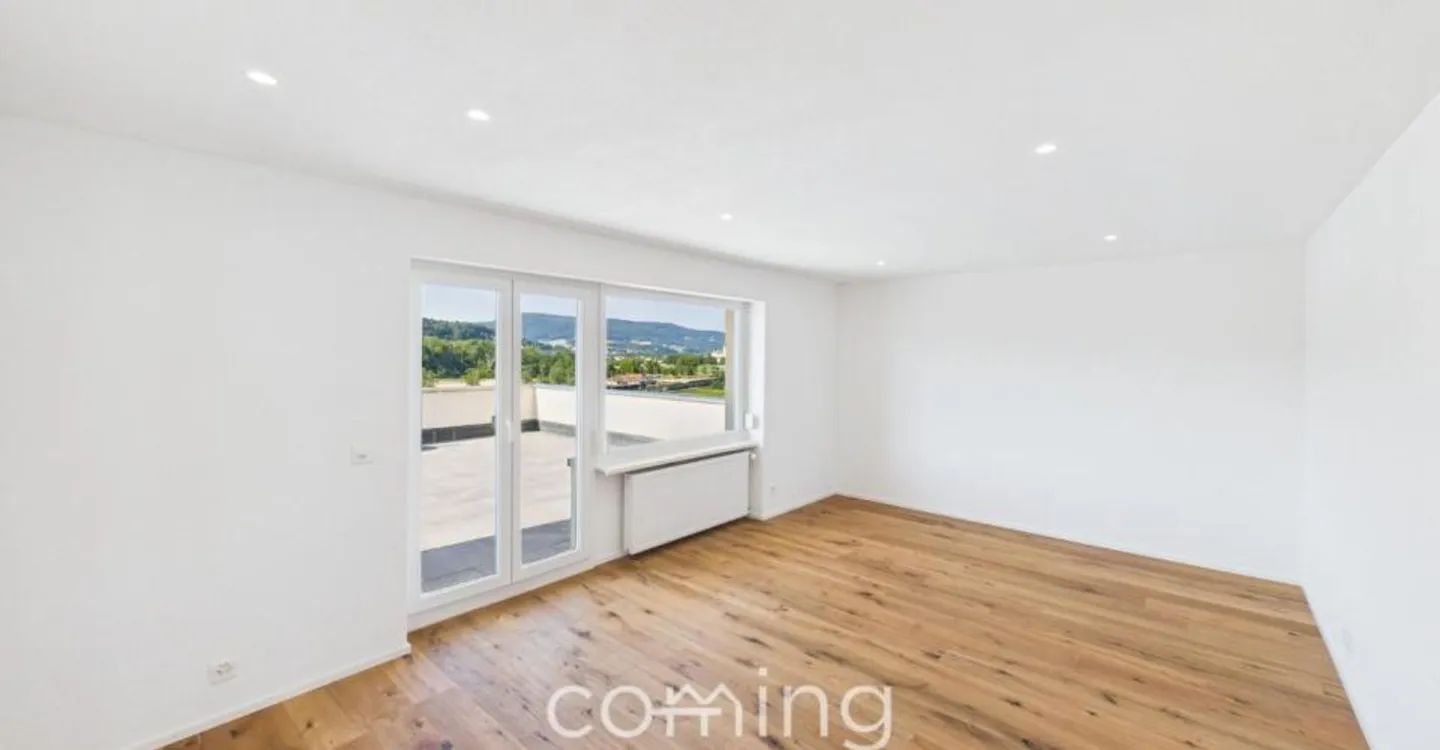 Appartement penthouse rénové de 4 pièces à Wöschnau avec grande terrasse et vues panoramiques - Photo 2 sur 13