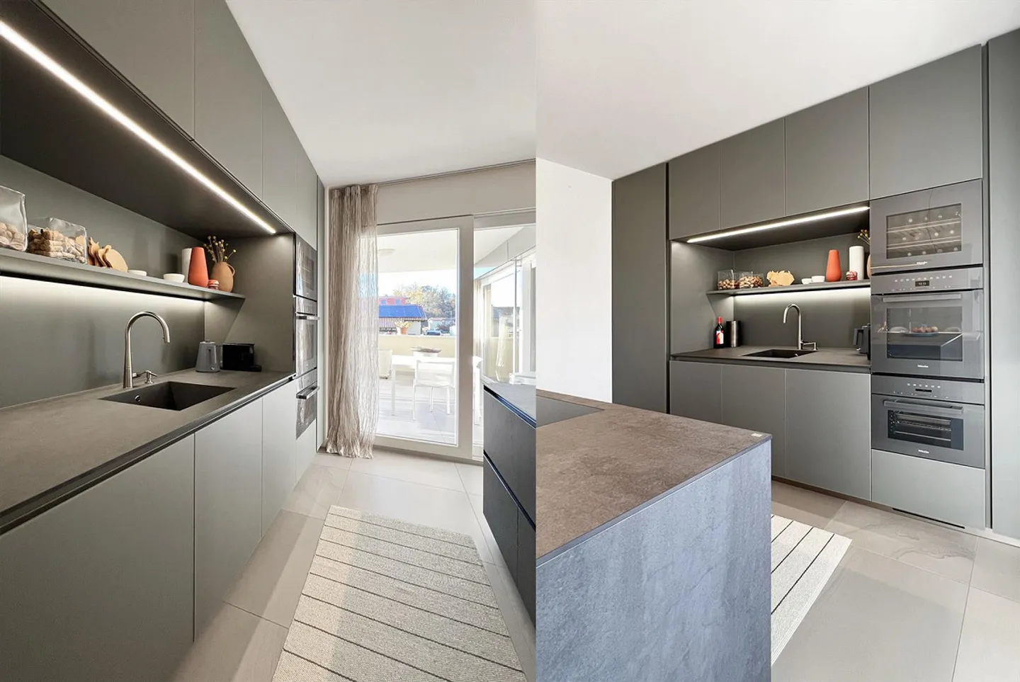 MODERN 5.5 ROOMS WITH LARGE TERRACE IN GREEN AREA IN STABIO - Photo 6 of 12