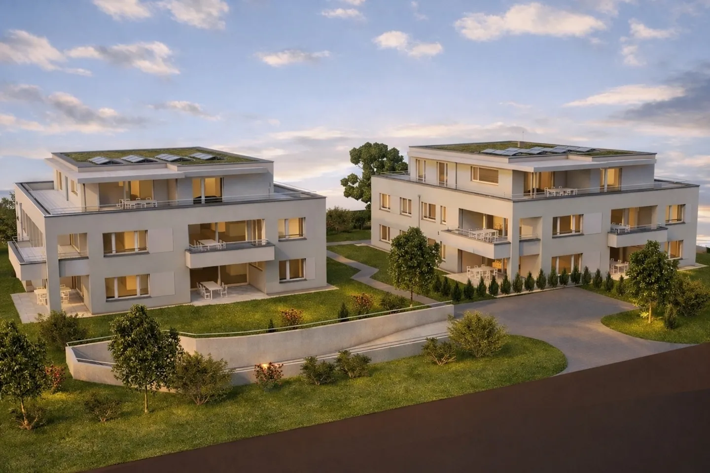 Appartement penthouse moderne de 5,5 pièces avec terrasse de 143 m² à Oberbüren (A5) - Photo 2 sur 6