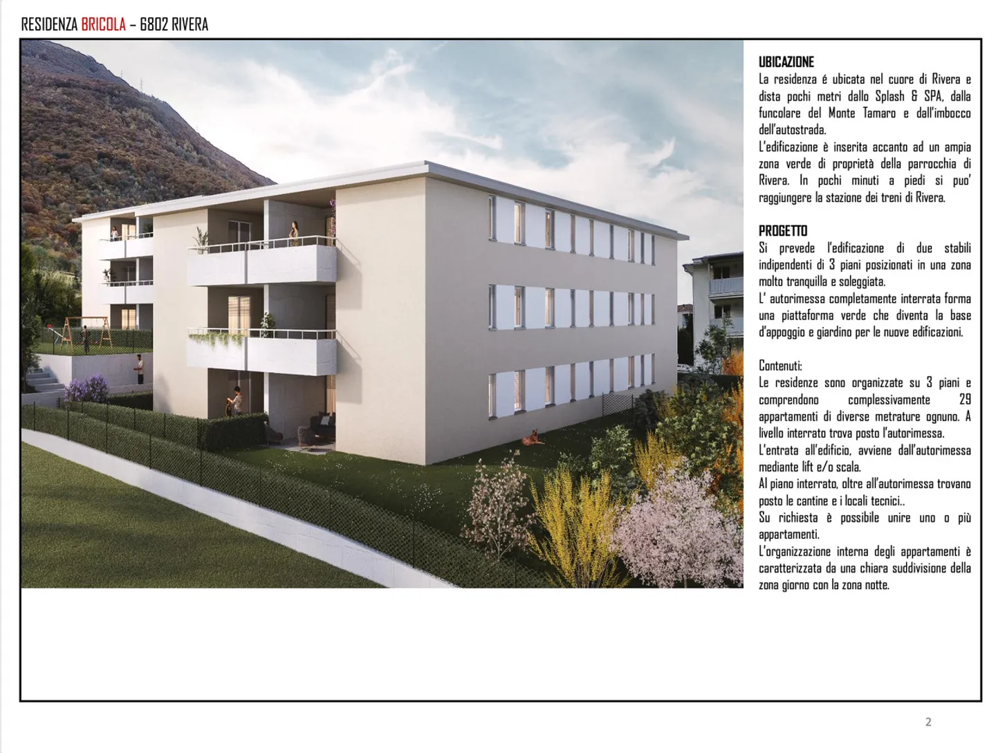 Appartement moderne et lumineux de 2,5 pièces nouvellement construit à Rivera - Photo 2 sur 6