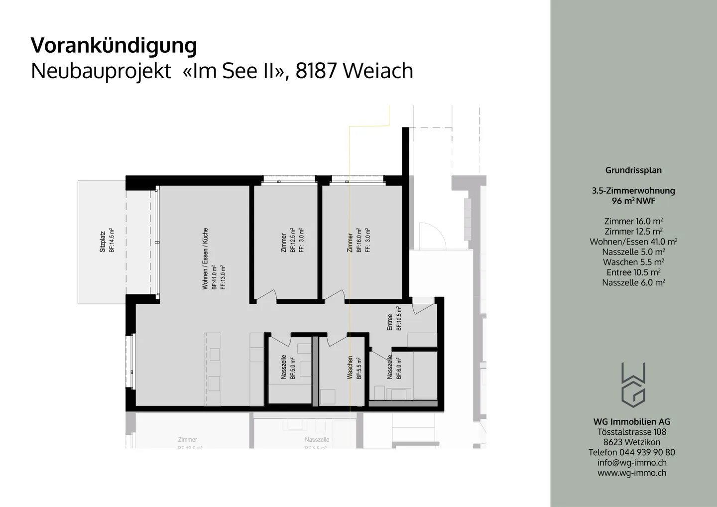 Pre-announcement / New construction project "Im See II", 8187 Weiach - Photo 2 of 5
