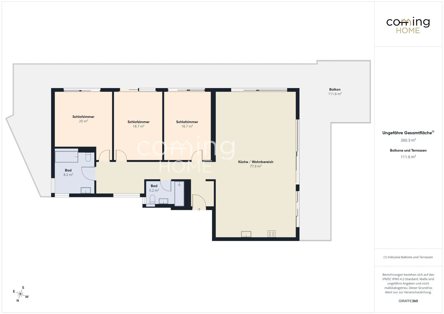 4,5-Zimmer-Penthouse mit Panoramaterrasse und Blick auf die Alpen in Brig - Foto 16 von 16