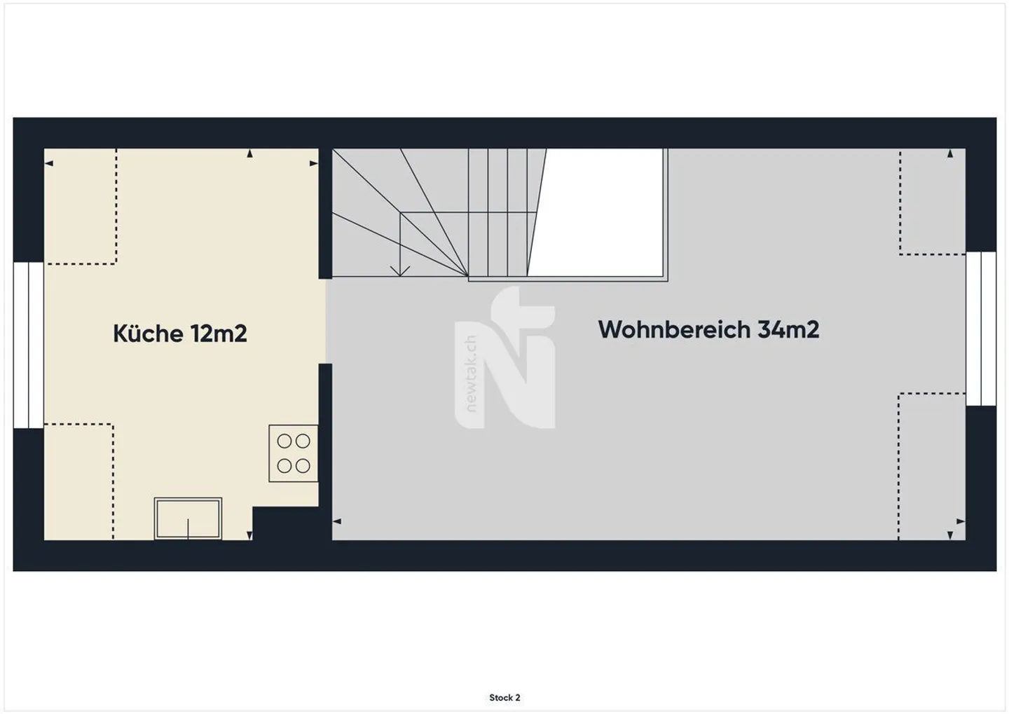 Très bel appartement de 3,5 pièces, situé au centre, avec salle de loisirs, place de parking et part de jardin - Photo 10 sur 10