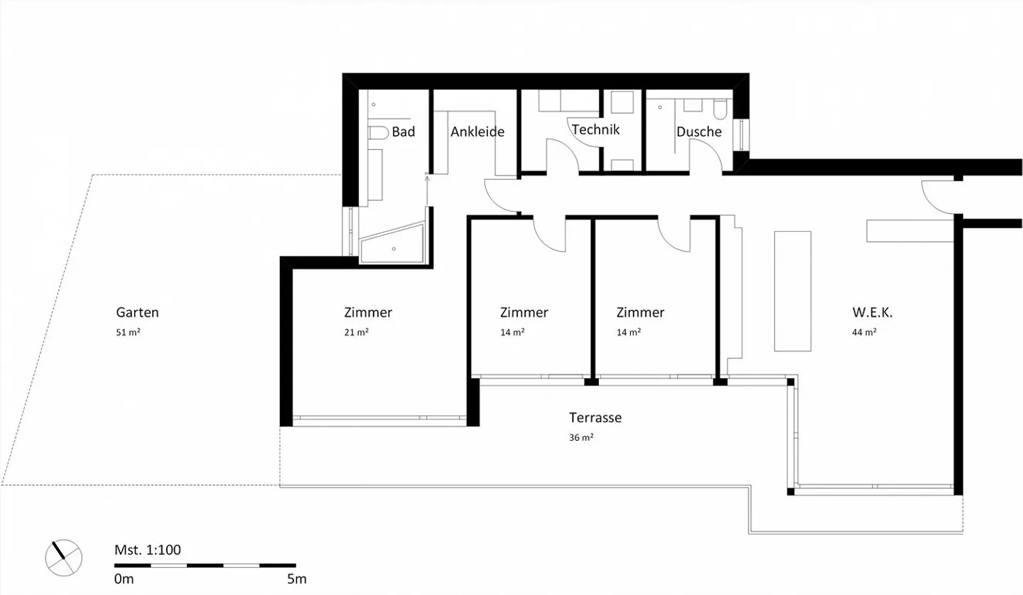 Moderno appartamento con terrazza di 4,5 stanze con vista panoramica, terrazza e giardino - Foto 18 di 18