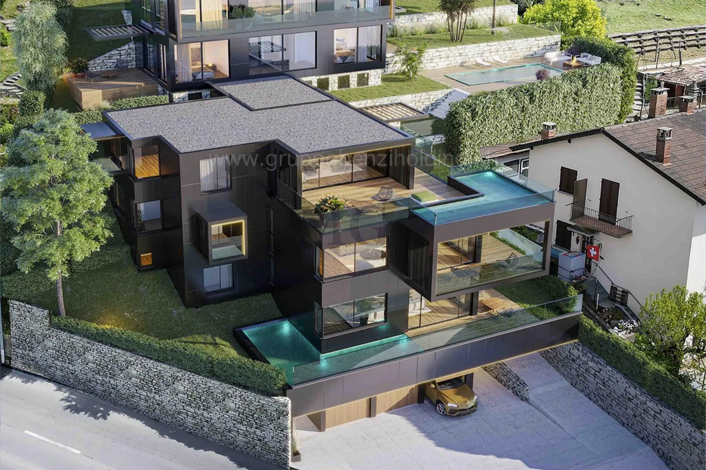 APPARTAMENTO 4,5 LOCALI VISTA LAGO CON PISCINA PRIVATA - Photo 6 sur 7
