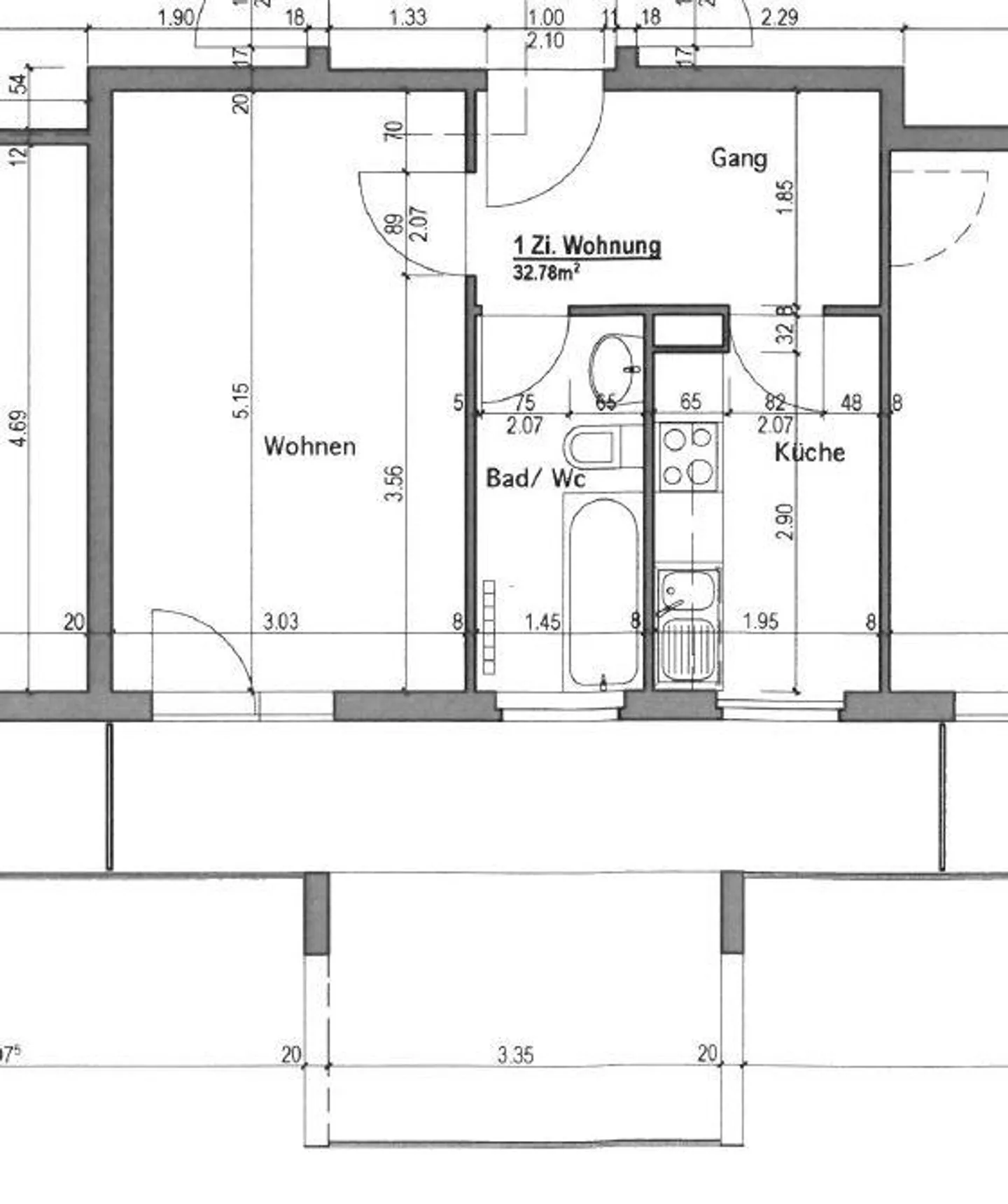 Moderne, grosszügige 1.5-Zi-Wohnung an ruhiger Lage (grosser Balkon) - Foto 7 von 7