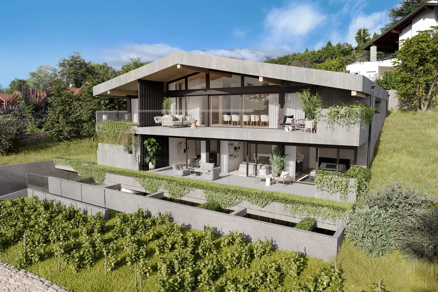 Villa da architetto da sogno da costruire a Diolly, Savièse - Foto 2 di 5