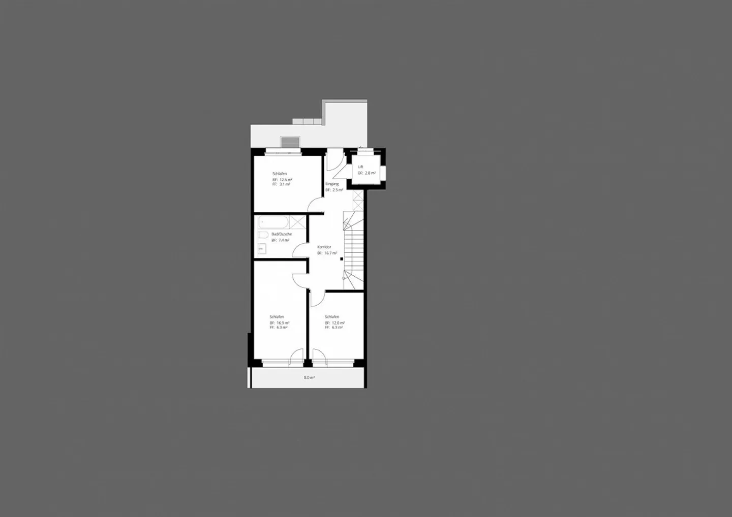 Appartamento duplex di 4,5 stanze con terrazza alpina a Riedholz (quartiere Niederwil) - Foto 7 di 15