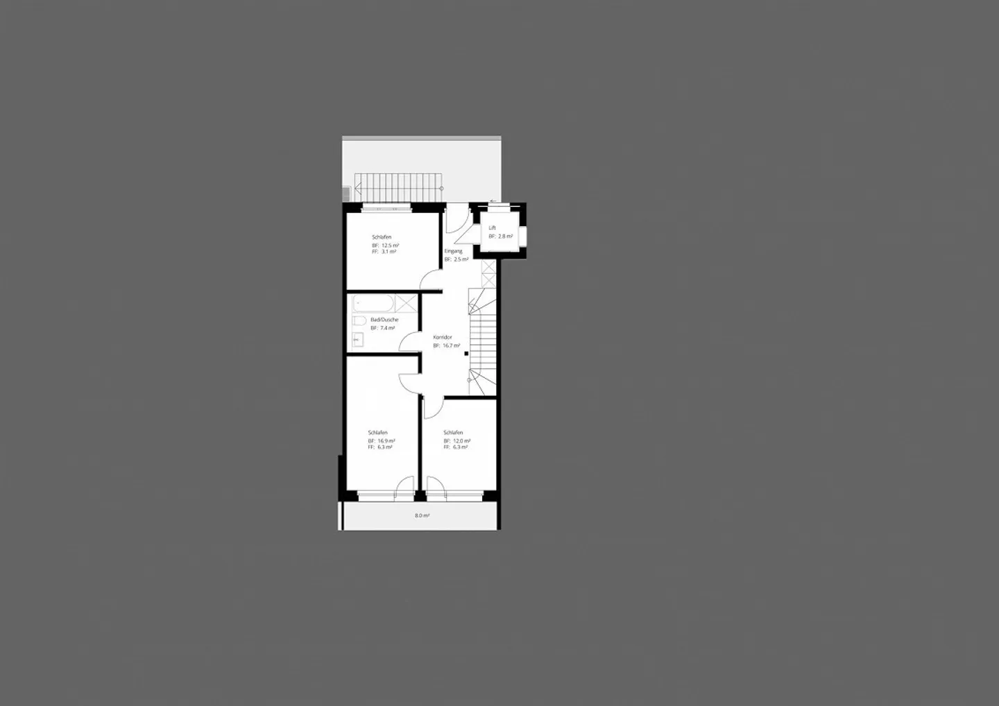 Appartamento duplex di 4,5 stanze con terrazza alpina a Riedholz (quartiere Niederwil) - Foto 9 di 15