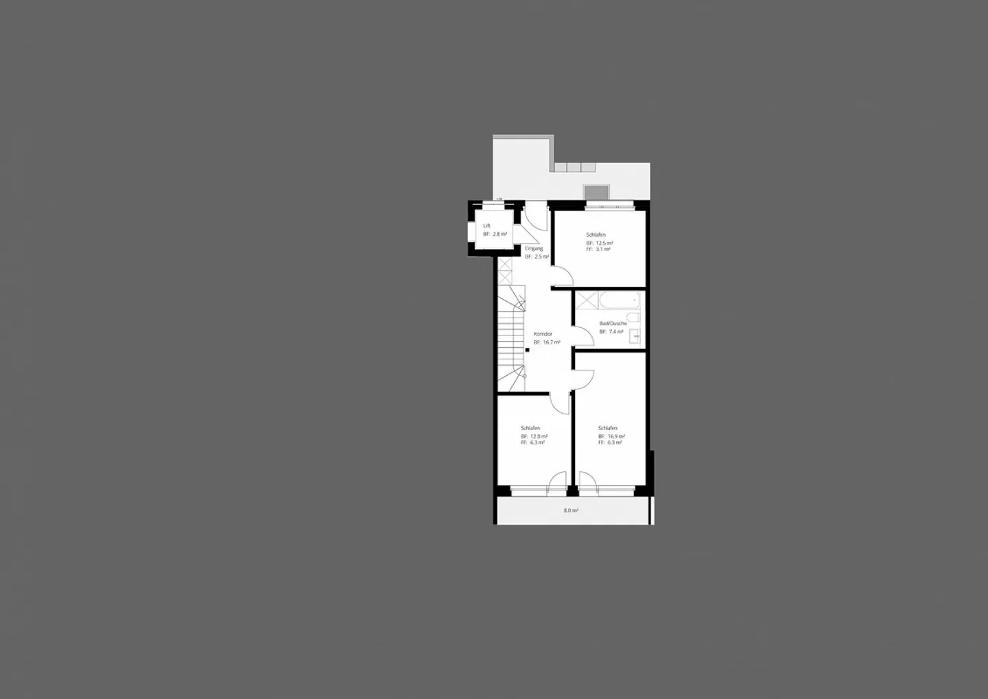 Appartamento duplex di 4,5 stanze con terrazza alpina a Riedholz (quartiere Niederwil) - Foto 13 di 15