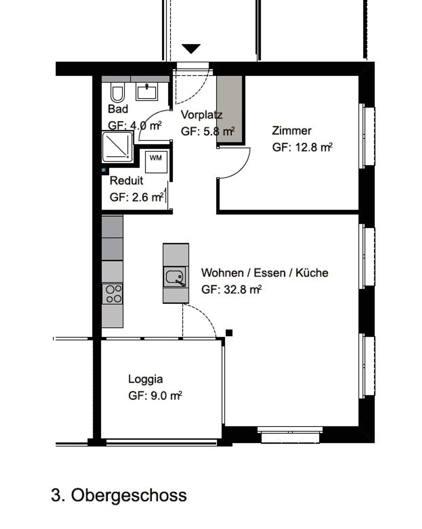 Moderno appartamento di 2,5 stanze con loggia - Foto 8 di 8