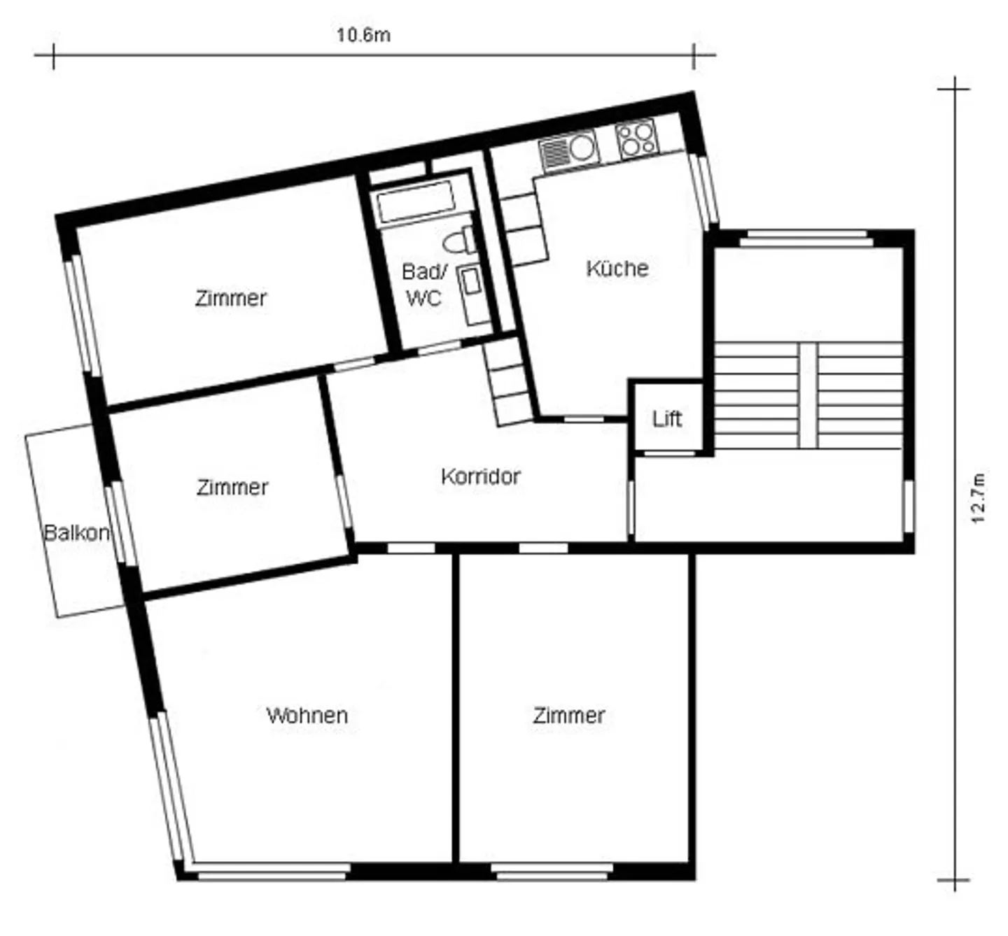 Charmante Wohnung im Kreis 3 - Foto 9 von 9
