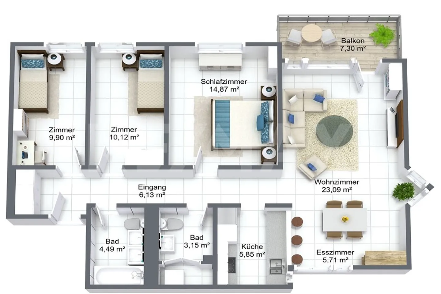 Lumière, Vue et Confort de Vie - Appartement en Attique Attrayant de 4.5 Pièces - Photo 10 sur 13