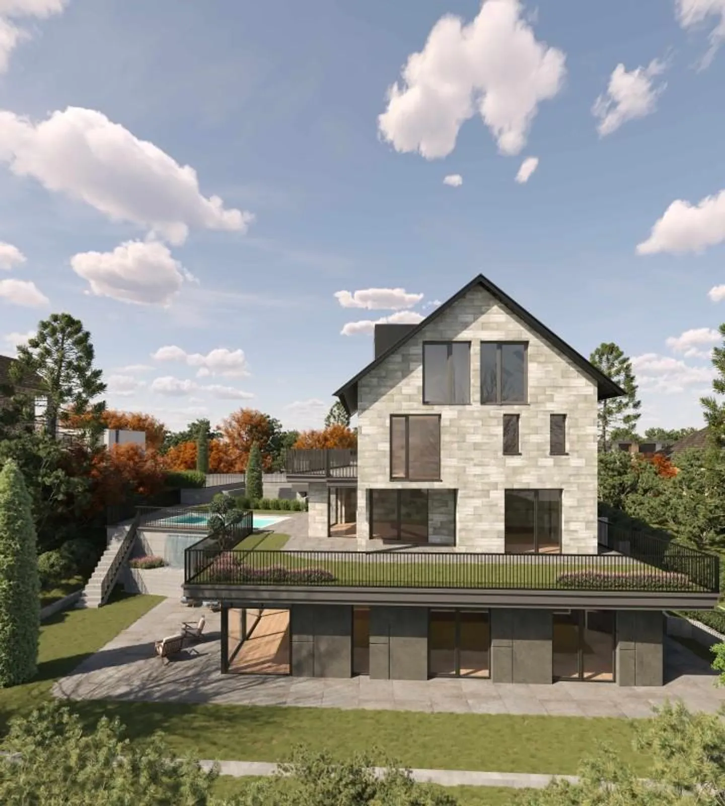 Projet avec permis de construire et excavation terminée - Photo 2 sur 8
