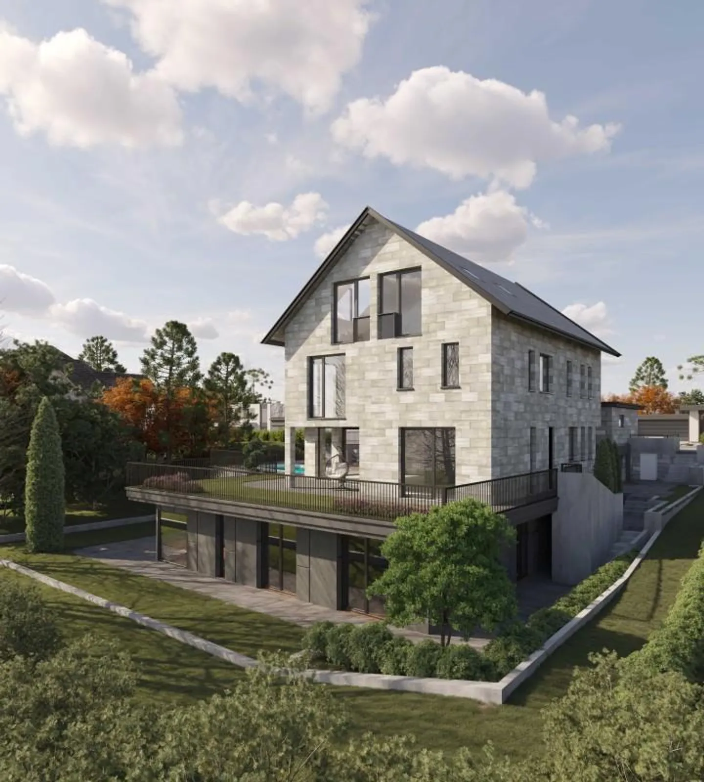 Projet avec permis de construire et excavation terminée - Photo 3 sur 8