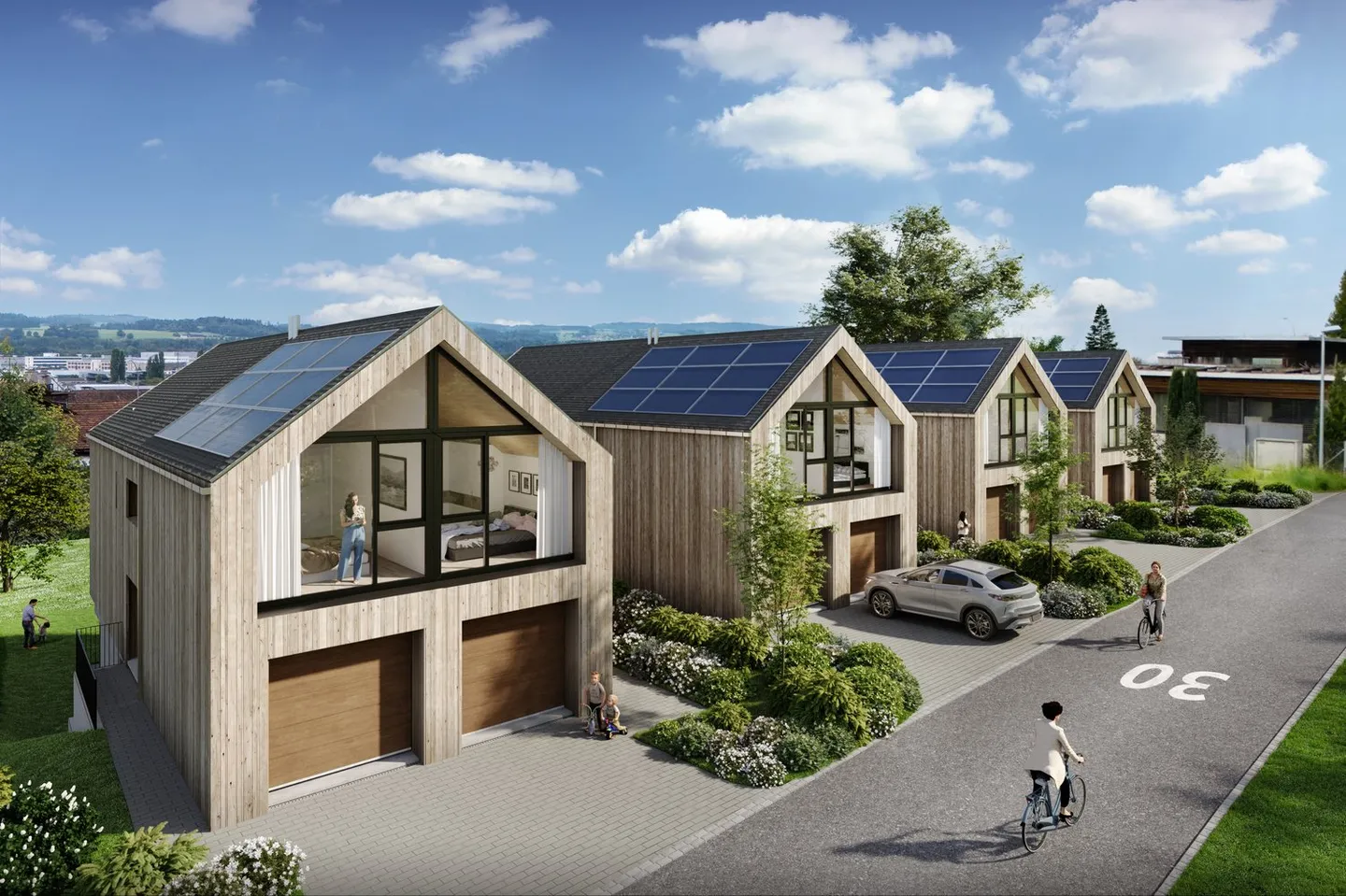 Esclusive case unifamiliari di 6,5 stanze in vendita in una posizione attraente in pendenza sud - Foto 2 di 7