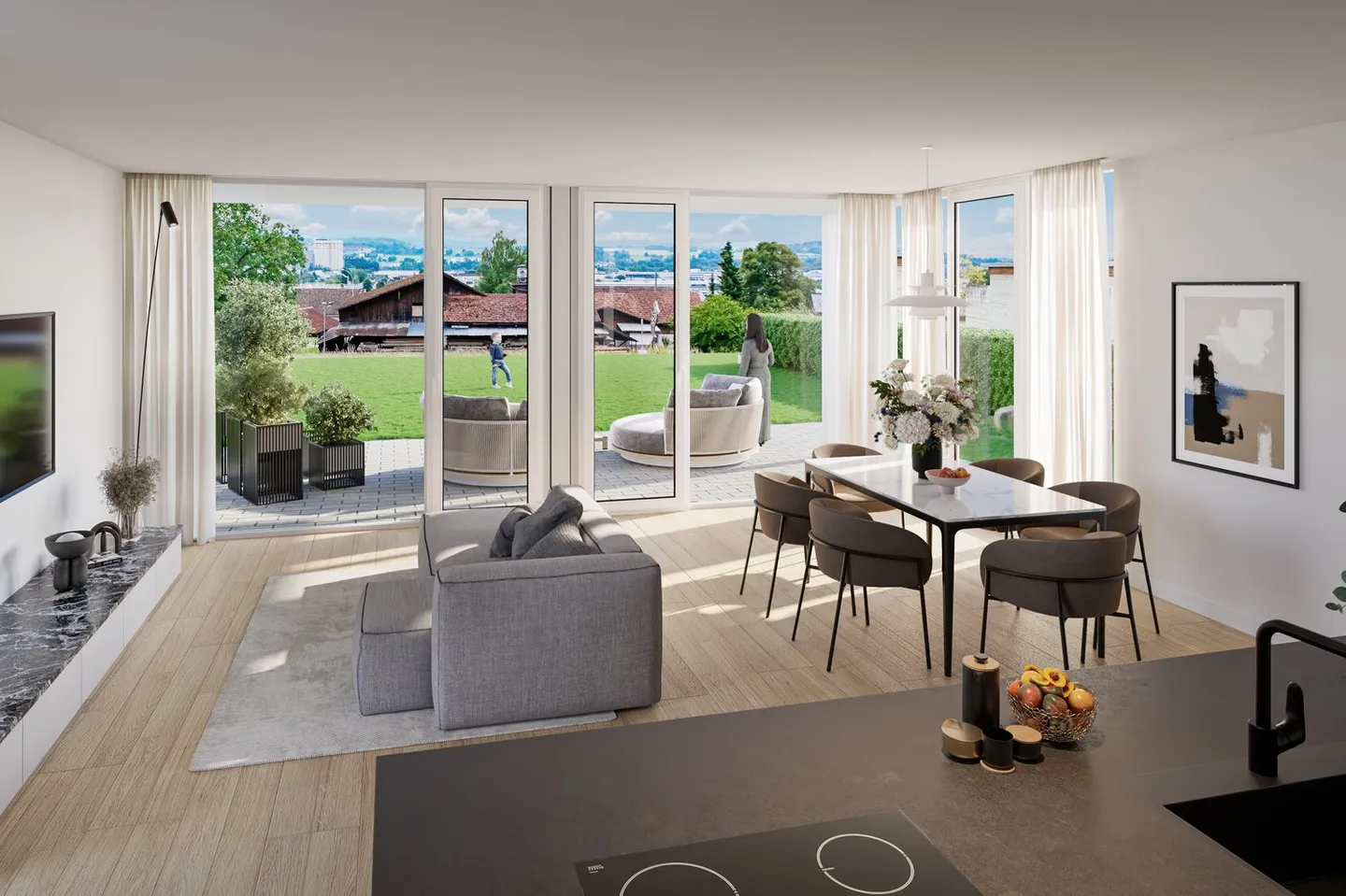 Esclusive case unifamiliari di 6,5 stanze in vendita in una posizione attraente in pendenza sud - Foto 3 di 7