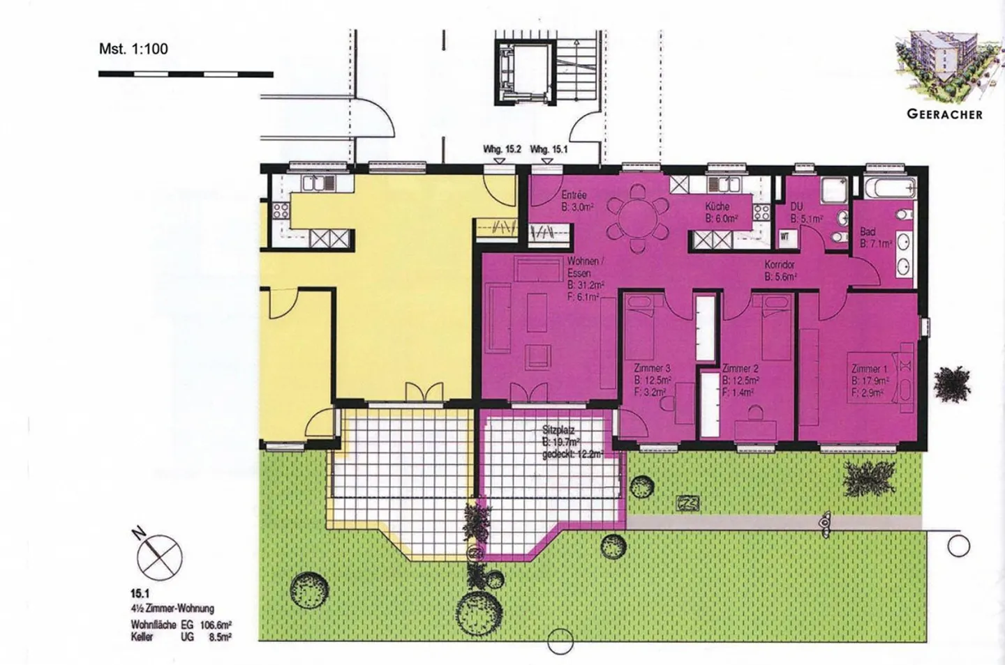 4.5 Room Apartment in Spreitenbach - Photo 2 of 2