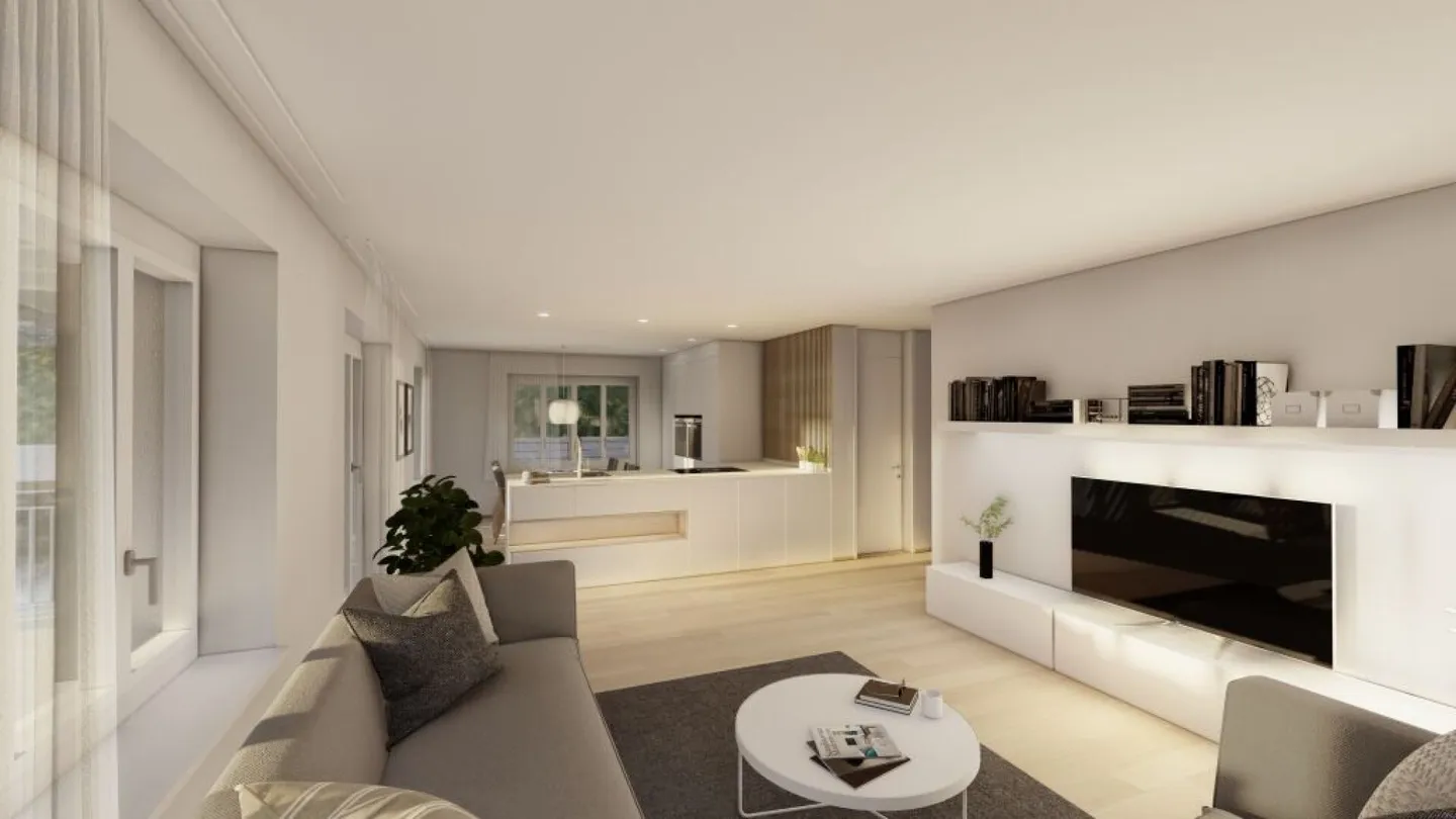 Atemberaubende 4.5 Parterrewohnung in einer historischen Villa zu vermieten - Foto 3 von 6