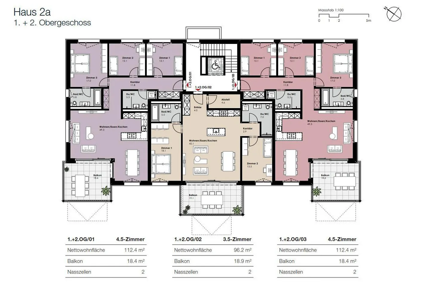 Nuovo appartamento di 4,5 stanze al piano terra, 1° e 2° piano - Foto 4 di 9