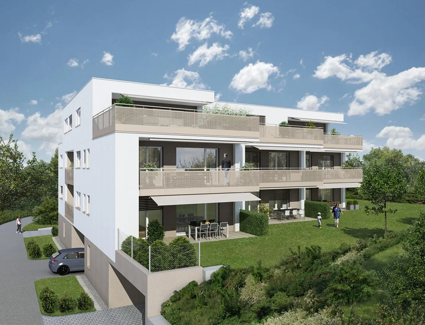 Appartement moderne 3 1/2 pièces avec coin salon - Photo 1 sur 12