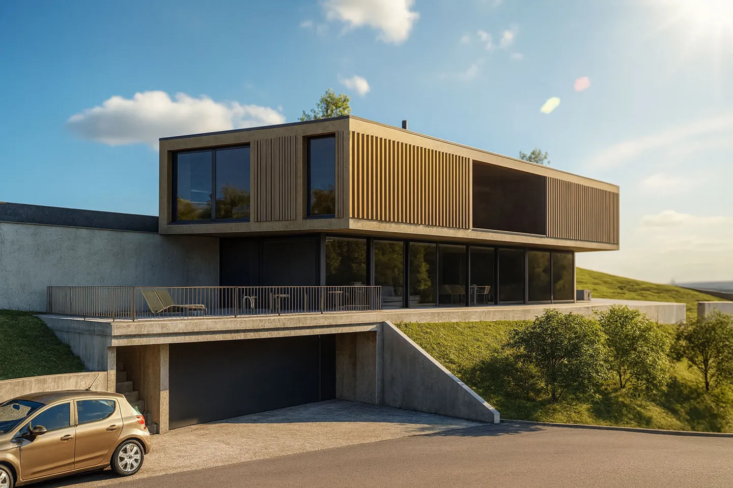 Moderne Villa im Bau mit Garten in Camorino - Foto 2 von 8