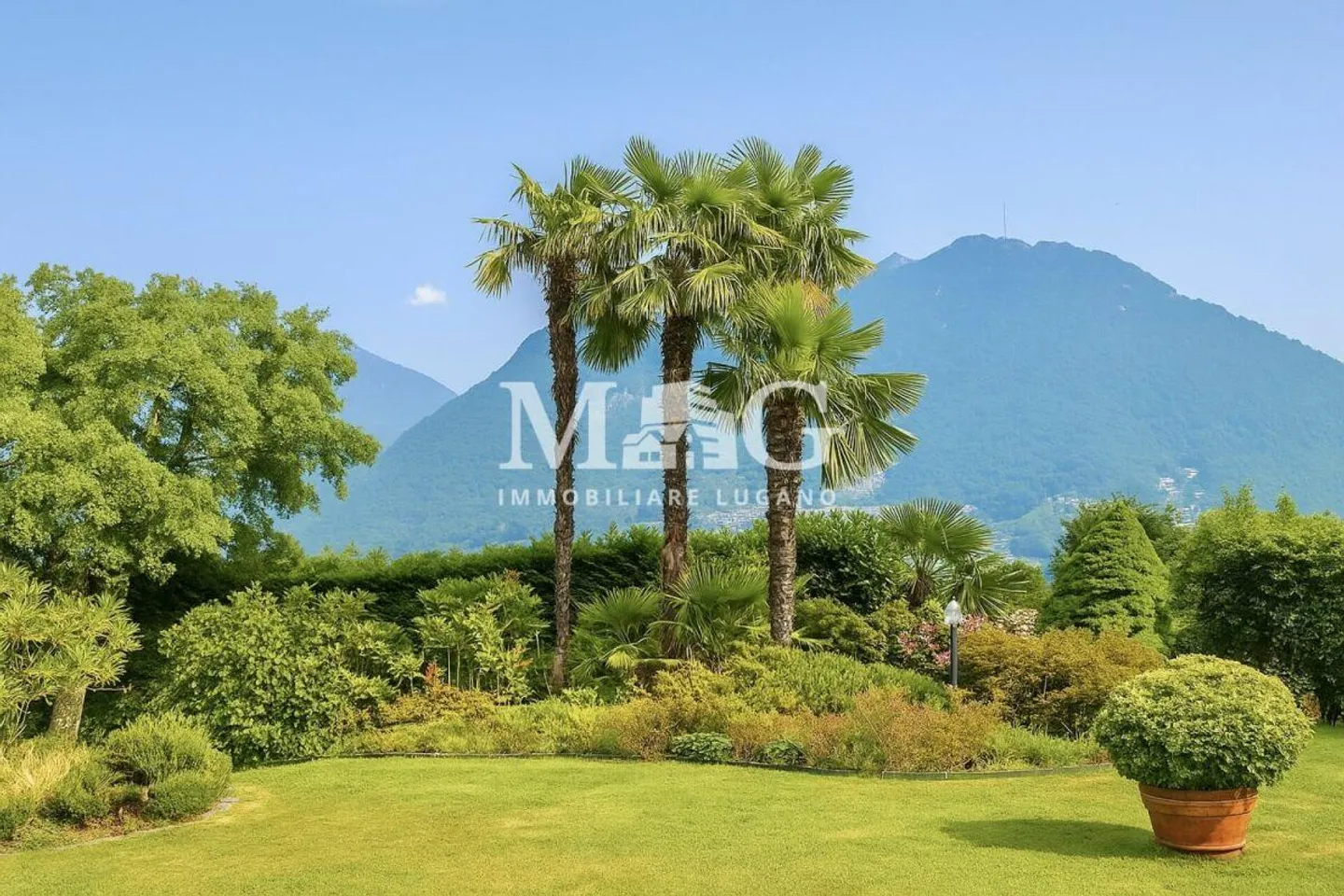 Collina d'Oro: Elegante Villa mit Garten und bebaubarem Land - Foto 3 von 11