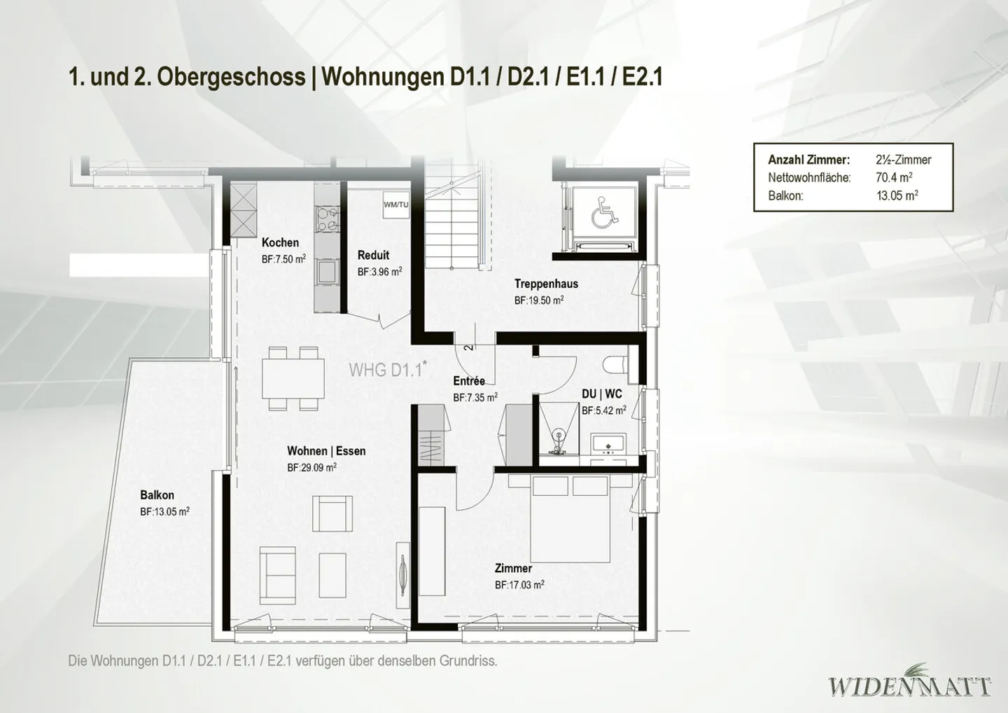 «Hochwertige 2.5 Zimmerwohnung - E2.1 - mit Seesicht» - Foto 10 von 10